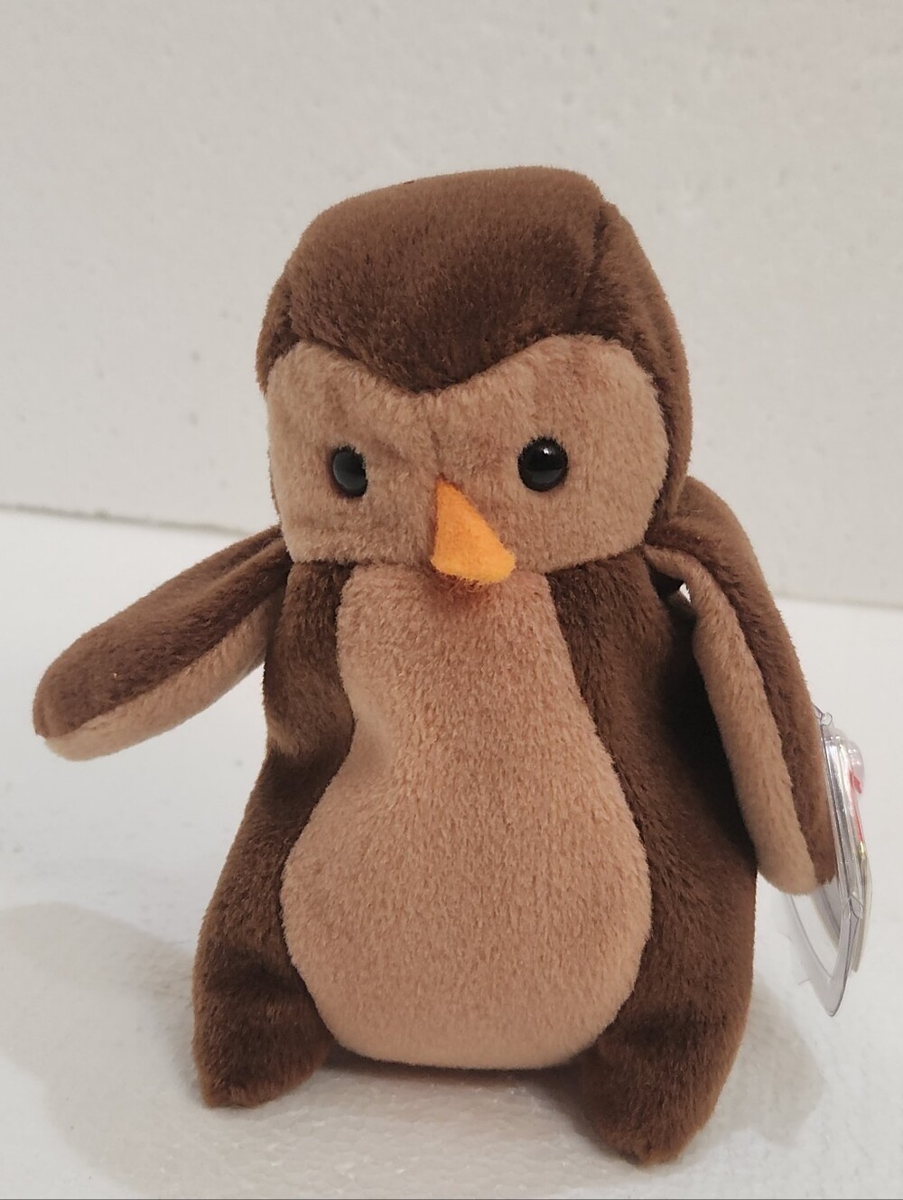 Ty Brown and Tan Plush Penguin Small
